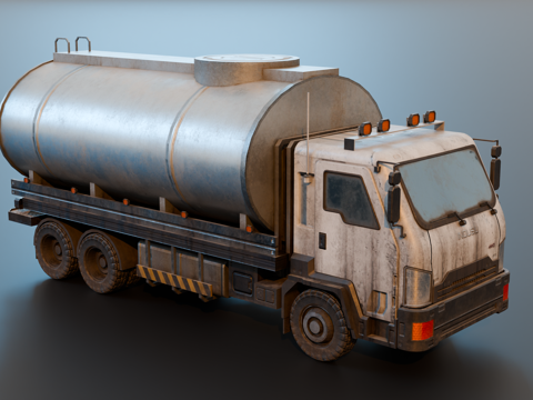 油罐车 油罐货车 罐车 工程车辆su模型