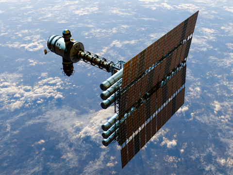 太空站 太空飞船 太空空间站 太空舱 航天器 卫星su模型