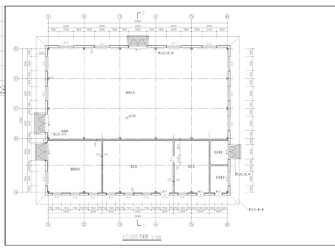 制氧厂房建筑施工图cad施工图 