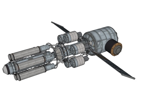 太空站 太空飞船 太空空间站 太空舱 航天器 卫星su模型