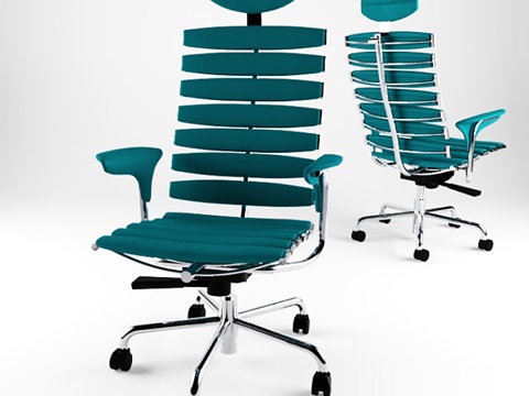 现代办公椅 会议椅 培训椅 职员椅su模型