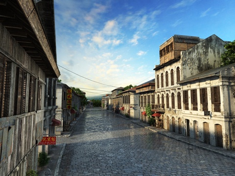  中式老城区 古街 古建 破旧楼 复古楼 写实街道民国 民3d模型 