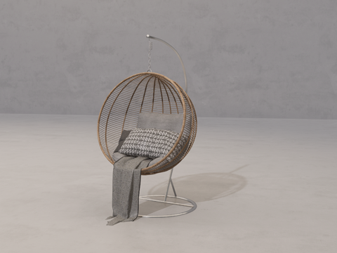 藤编吊椅su模型