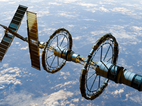 太空站 太空飞船 太空空间站 太空舱 航天器 卫星su模型