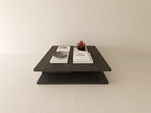  茶几 方茶几 实木茶几3d模型 