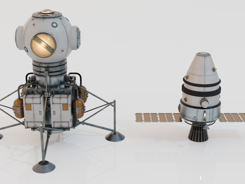 太空站 太空飞船 太空空间站 太空舱 航天器 卫星su模型