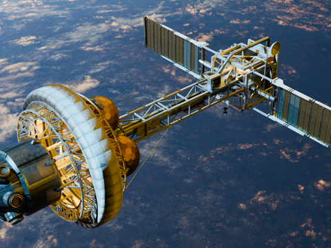 太空站 太空飞船 太空空间站 太空舱 航天器 卫星su模型