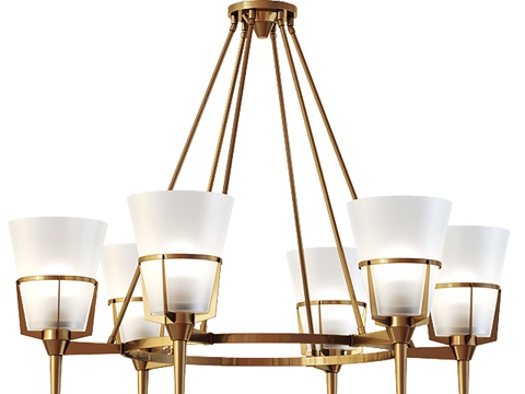 现代极简吊灯  创意吊灯 金属吊灯su模型