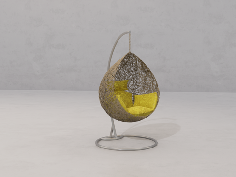 藤编吊椅su模型