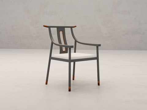 新中式椅子su模型