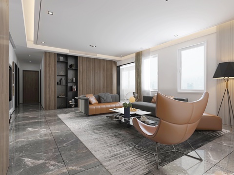  现代客餐厅3d模型3d模型 