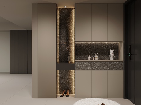 现代意式入户鞋柜 玄关鞋柜su模型