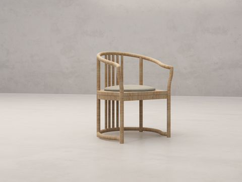 新中式扶手椅su模型