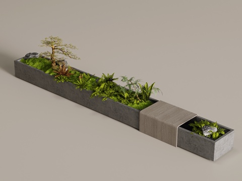 现代小景观su模型