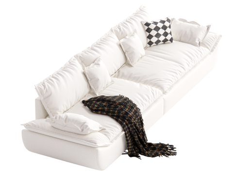 现代多人沙发su模型