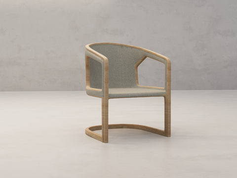 新中式扶手椅su模型