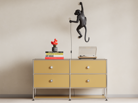 现代包豪斯储物柜 装饰柜su模型