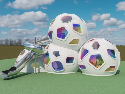  儿童户外游乐器械 儿童公园 儿童乐园 滑梯  幼儿园游乐设备3d模型 