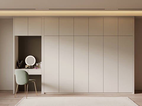 现代简约衣柜su模型