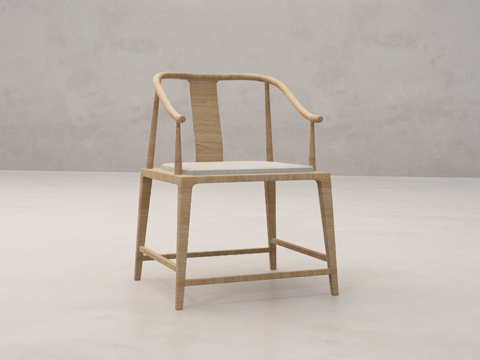 新中式扶手椅su模型