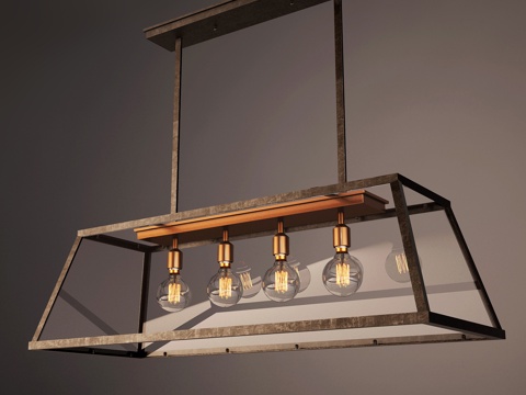 工业风吊灯 金属吊灯  创意吊灯  户外吊灯su模型