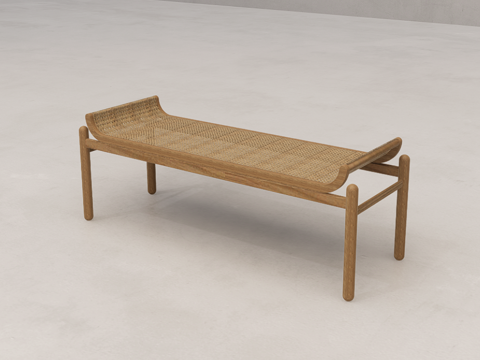 藤编休闲椅su模型