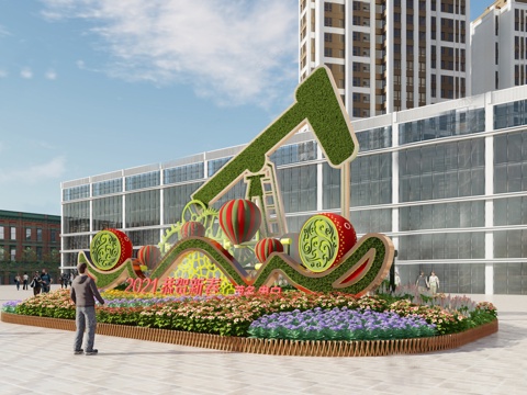 现代景观小品su模型