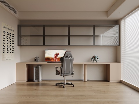  现代电竞房su模型 