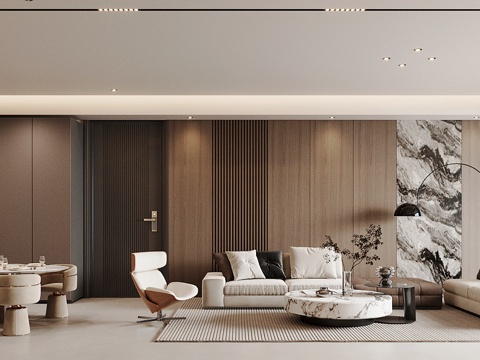  现代意式客餐厅 轻奢意式客餐厅 高级灰客餐厅 海派风客餐厅3d模型 