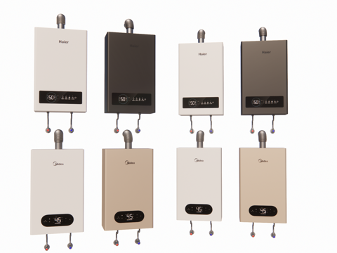 家电 热水器su模型