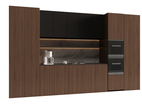 现代酒柜 中古风酒柜su模型