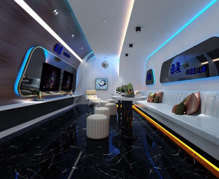  现代ktv 包间 房车 私人3d模型 