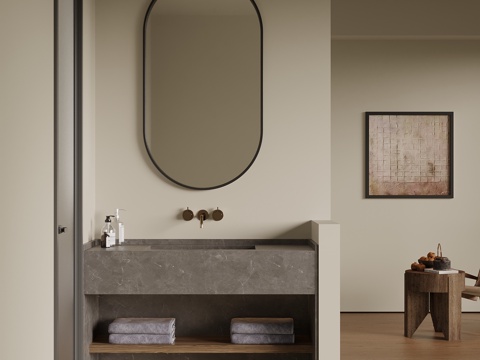 卫生间干区su模型