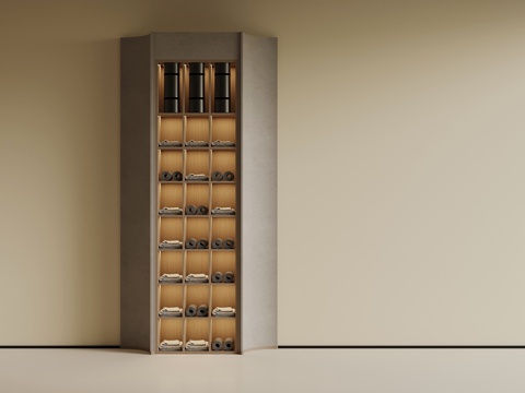 现代置物架 置物柜su模型