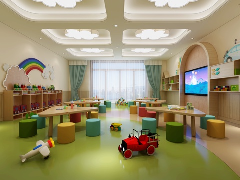  其它幼儿园教室玩具3d模型 