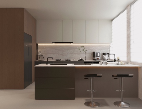 轻奢意式家居客厅 电视背景墙 客厅背景墙 意式客厅背景墙su模型