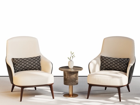 现代休闲洽谈椅组合su模型