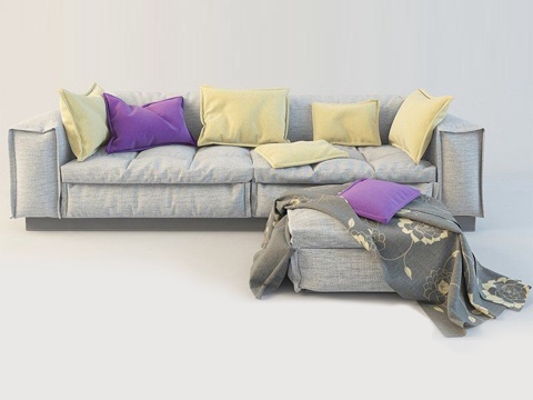  组合沙发 沙发 多人沙发3d模型 