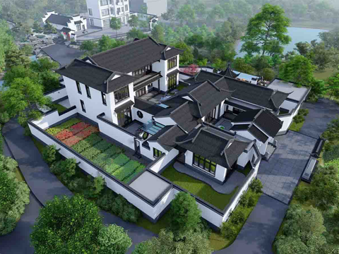 中式四合院  庭院景观 四合院建筑 宋代建筑 苏氏园林su模型