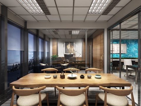  办公室   经理办公室    老总办公室  接待室3d模型 