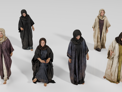 女人 中东人物 阿拉伯人su模型