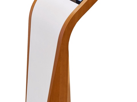 一体机 挂号机 木纹工一体机挂号机su模型