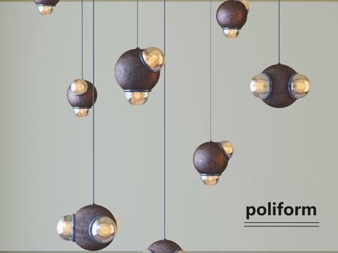 现代星球吊灯su模型