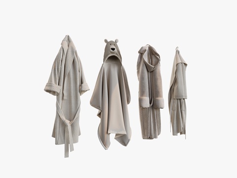  现代浴袍su模型 