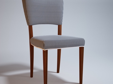 北欧休闲椅 布椅 书椅 餐椅 单椅su模型