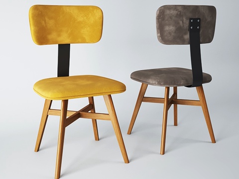 现代休闲椅 儿童单椅 餐椅 书椅su模型