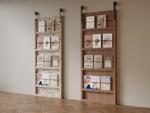 现代中古风书架su模型