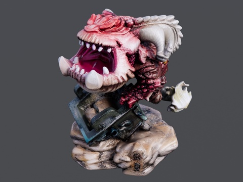 山海经凶兽饕餮su模型