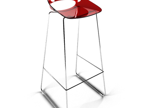 现代吧凳 酒吧吧凳 简易吧椅su模型