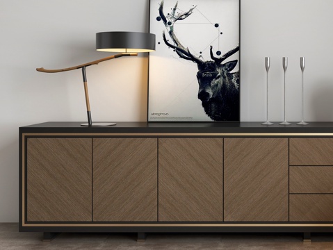  现代电视柜3d模型 